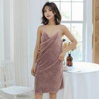 【Bathroom sale】70X150Cm BathingMicrofiberRobe ห้องอาบน้ำ TowelRobeWearable Absorbent Women LadiesDress