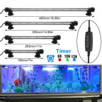 18-48cm Submersible LED Aquarium Light Fish Tank Light with Timer Auto On/Off 3 Mode Dimmable IP68 Aquarium Lamp