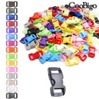 50pcs Paracord Bracelet Buckle Curved Side Release Buckles for DIY Parachute Wristband Pet Collar Outdoor Camp Strap 10mm Bag Accessories