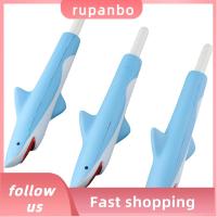 RUPANBO039392692 3PCS สีฟ้าสีฟ้า กล่องใส่ปากกา ปลาฉลามปลาฉลาม ปากกาเจล 0.5มม. ปากกาสำหรับเขียน ออฟฟิศสำหรับทำงาน