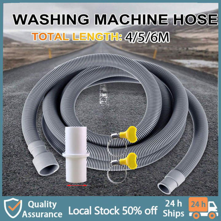 2m 3m 5m Drain Hose Washing Machine Extension With Connector Plumbing