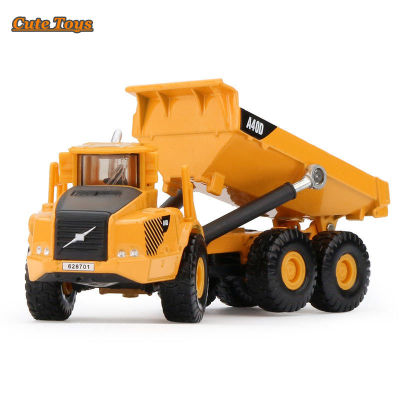 【Cute Toys】 1:87 Scale Alloy Excavator Dumper Engineering Metal Diecast Truck Car Funny Toy Kids Birthday Gift