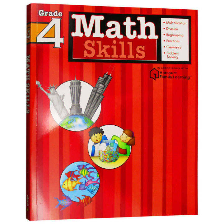 Flash Kids English original workbook Math English Skills Grade 4 Math