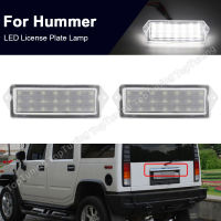 AFor Hummer H2 2003 2004 2005 2006 2007รถด้านหลัง LED ไฟป้ายทะเบียนสีขาวโคมไฟหมายเลขไม่มีข้อผิดพลาด2PCSM