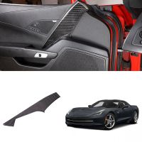 Car Carbon Fiber Interior Main Driver Door Panel Strips Decoration Cover Trim Fit for Chevrolet Corvette C7 2014-2019