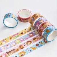 【คุณภาพสูง】imoda 4 รูปแบบ Washi Tape เทปกาวตกแต่งสติ๊กเกอร์สัตว์การ์ตูนน่ารัก