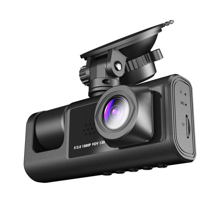 กล้องติดรถยนต์3เลนส์กล้องถ่ายรูป3ช่องกล้องติดรถยนต์ความละเอียด-hd-1080p-กล้องเครื่องบันทึกวิดีโอติดรถยนต์กล้องเลนส์คู่หน้ารถยนต์กล่องดำจอถอยหลัง24ชั่วโมง