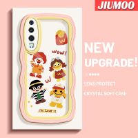 JIUMOO เคสสำหรับ Huawei P30 P30 Pro P30 Lite เคสแฟชั่นลายการ์ตูนสร้างสรรค์เลนส์กล้องถ่ายรูปเคสโทรศัพท์แบบใสขอบเป็นคลื่นเคสนิ่มซิลิโคนใสแบบเรียบง่าย