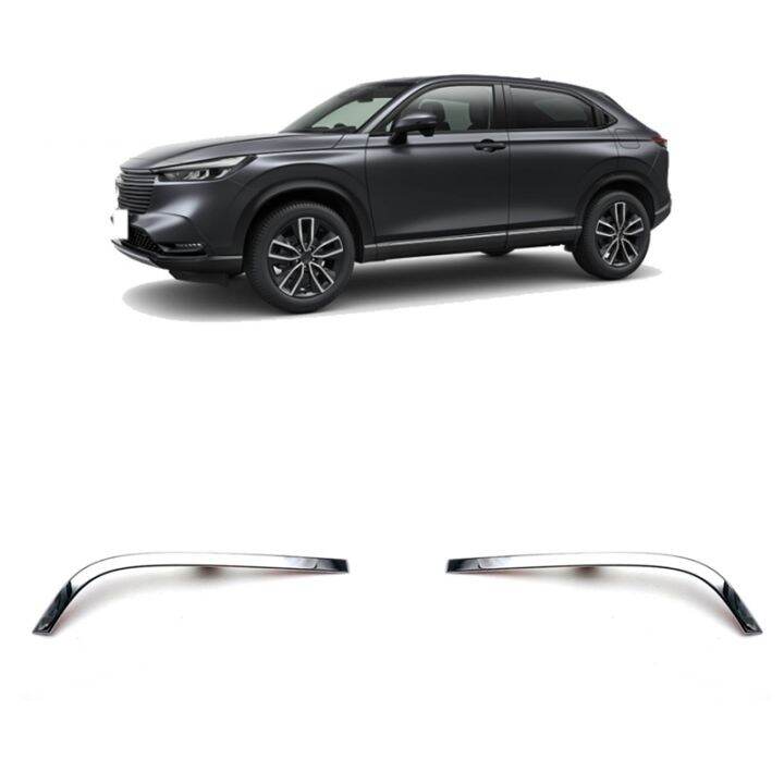 chrome-front-bumper-lower-grille-trim-strips-fog-light-cover-trim-for-honda-hrv-hr-v-vezel-2021-2022