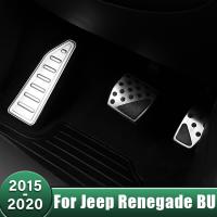 ฝาครอบเหยียบที่พักเท้ารถอะลูมิเนียมกันลื่นคันเร่งเบรกสำหรับ Jeep Compass 2017-2020 Renegade BU 2015-2020