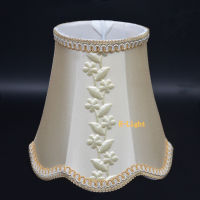 Beige leaves Mini Lamp Shade elegant fabric lampshades covers fitting for E14 lamp holder for chandelier table lamp wall lamp