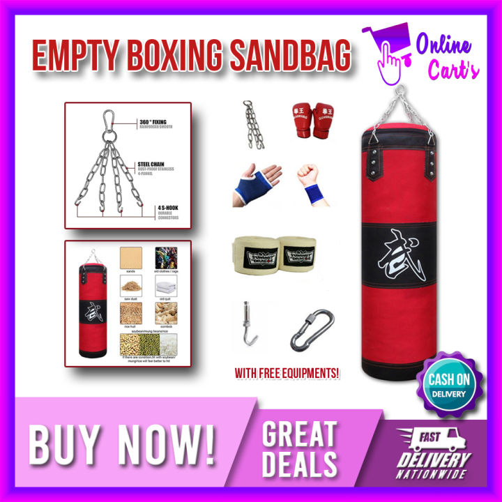 100cm Boxing Punching Bag FItness Sandbags Striking Drop Hollow