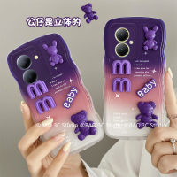 ยอดนิยม เคส Phone Case VIVO Y27 Y36 Y78 5G 4G 2023 เคส ใหม่ตัวการ์ตูนแสนสนุกน่ารักหมี3D รูปกระต่าย เคสโทรศัพท์ คลื่นกันกระแทกปลอกนิ่มพร้อมสายรัดข้อมือ2023