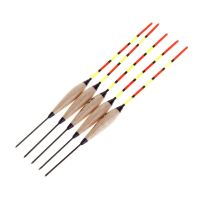 5Pcs/Set Fishing Float Fluorescent Tail Luminous Stick Floating Buoy Tackle Barr Wood Wooden Sticks Accessories Ice Fishing Accessories