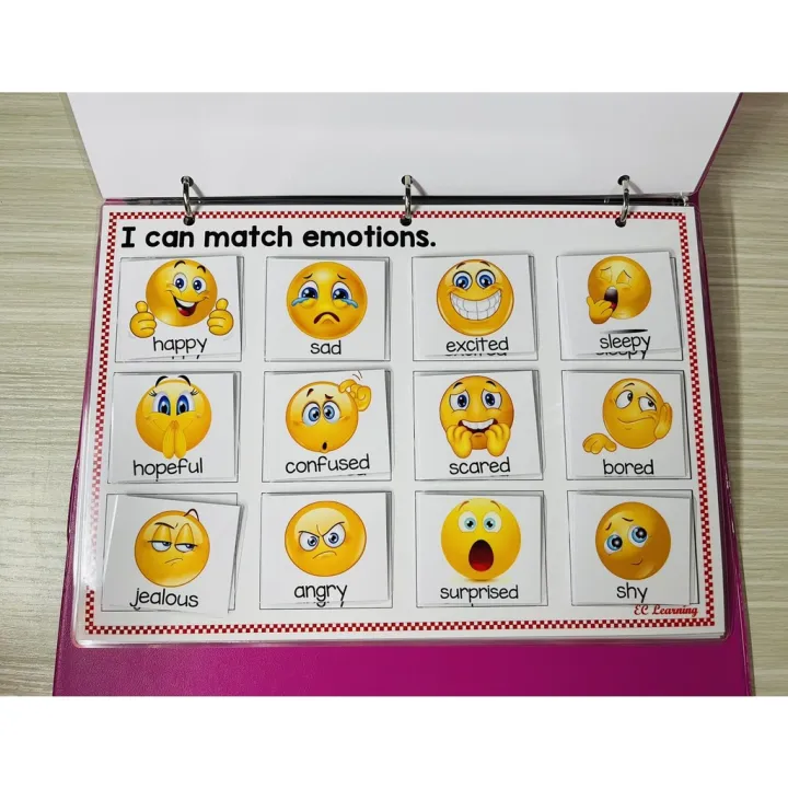 Emotion Matching Educational Learning Binder Folder Modulesami 