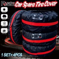 2021Auto Tyre Accessories Universal 4Pcs Spare Tire Cover Case Polyester Automobile Car Auto Tires Storage Bag Dust-proof Protector