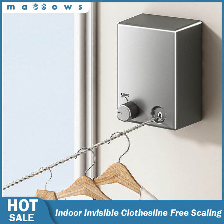 4.2M Clothesline Indoor Outdoor Balcony Sampayan Stainless Adjustable ...