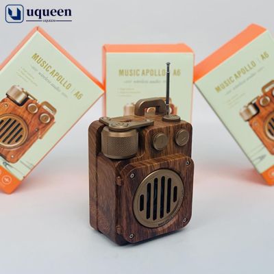Uqueen ลําโพงซับวูฟเฟอร์ วิทยุ FM บลูทูธ ไร้สาย ขนาดเล็ก แบบพกพา D3F4
