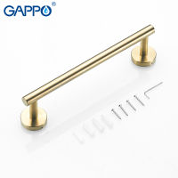 GAPPO Gold Black Bathroom Hardware Set Black Robe Hook Single Towel Bar Robe Hook Paper Holder Bathroom Accessories Y38124-2