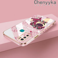 เคส Chenyyka สำหรับ Infinix เคสโทรศัพท์ซิลิโคนลายการ์ตูนรูปหมีสตรอเบอร์รี่ลายดีไซน์ใหม่ด้านข้างมีกล้องฝาปิดเลนส์เต็มรูปแบบเคสป้องกันแบบนิ่มป้องกันกล่องกันกระแทก