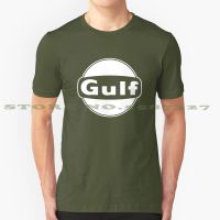 Gulf Monochrome White Cool Design Trendy Tshirt Tee Gulf 917 Gt Gt40 Him Mans Aston Mclaren Chevrolet Camaro Alfa Romeo