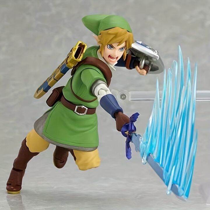 zzooi-the-legend-of-zelda-skyward-sword-14cm-link-action-figure-figma-153-changeable-accessories-pvc-model-anime-games-childrens-gift