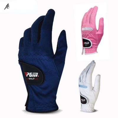 ▤ PGM Brand New Golf Gloves 1 Pair Outdoor Sports Elastic Slip Breathable Microfiber Cloth Women Glove 17/18/19/20/21 gloves
