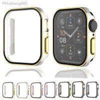 Waterproof Case for Apple Watch 44mm 45mm 41mm 40mm Screen Protector Cover Straight Edge Bumper iWatch7 8 4 5 SE 6 3 Accessories