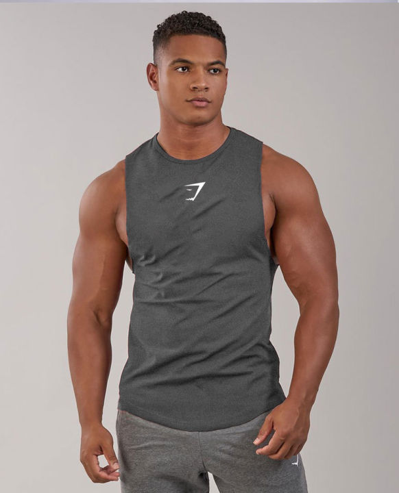 Gymshark Men's Singlet Fitness Shirts Summer Casual Vest Cotton ...