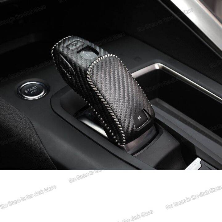 Leather Car Gear Lever Cover For Peugeot 3008 5008 2017 2018 2019 2020 ...