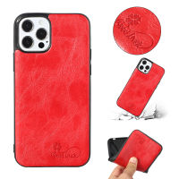 เคสมือถือสำหรับ Iphone 12 Mini เคสมือถือหนัง Pu แบบเคลือบแว๊กซ์