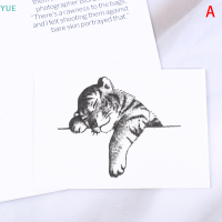 ?【Lowest price】YUE 1PC TATTOO Sticker Tiger Moon ปลาวาฬคู่นักเรียนบุคลิกภาพรอยสักชั่วคราว