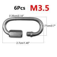 M5 M3.5 M10 M6การเชื่อมต่อที่รวดเร็วสแตนเลสเชื่อมต่อเชือกสร้อยคาราบิเนอร์ Multitool เข็มขัดปีนเขาตะขอล็อคใหม่