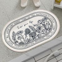 INS Bath Mat Oval Non-Slip Floor Mats for Bathroom Absorbent Area Rugs Fluffy Carpets for Living Room Rugs Home Decor tapis