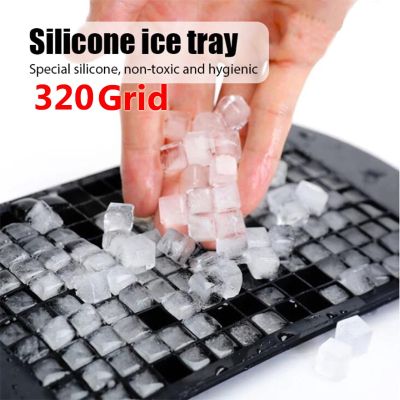 320 Grid Mini Silicone Ice Tray Ice Cubes Foldable Ice Mold Ice Breaker Ice Grid Tray Small Square Mold Ice Maker Silicone Mold Ice Maker Ice Cream Mo