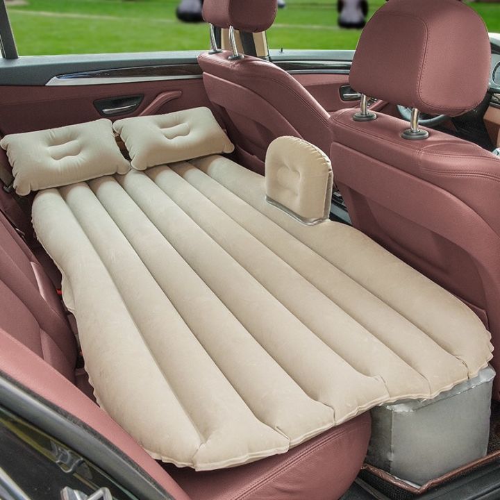 auto-style-ที่นอนในรถ-ที่นอนเป่าลมในรถ-มีที่กันตกเบาะนอนในรถ-มีเครื่องสูบลมให้ด้วย-แยกชิ้นได้-มีสีเทากับสีครีม