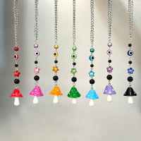 เห็ด Charm With Evil Eye Charms เครื่องประดับมือวาดลูกปัดแขวนอุปกรณ์ตกแต่งภายในรถยนต์-SJK STORE