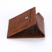 【CW】ﺴ✿  Fashion Wallet Men Ultrathin Leather Coins Purse Credit ID   Card Holders Cases