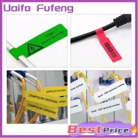 Uaifo ป้ายสติกเกอร์ไวนิลแต่งเล็บกันน้ำ5แผ่นป้ายติดสายเคเบิลเครือข่ายทำเครื่องหมายสายไฟ150ชิ้น