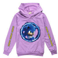 [ในสต็อก] Sonic The Hedgehoodies สำหรับชายหญิงฤดูใบไม้ผลิและฤดูใบไม้ร่วงกีฬาเสื้อผ้าเด็กผ้าฝ้ายผสมการ์ตูนแขนยาวเด็ก Hooded เสื้อกันหนาว3-14ปี