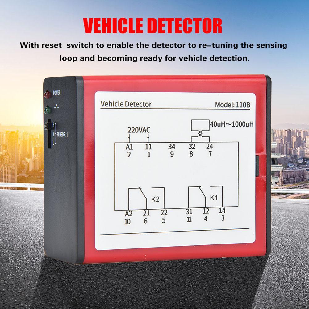 Vehicle Loop Detector Single Channel Inductive Vehicle Loop Detector 3 Levels Sensitivity Adjustment for Parking Lot Access Control 