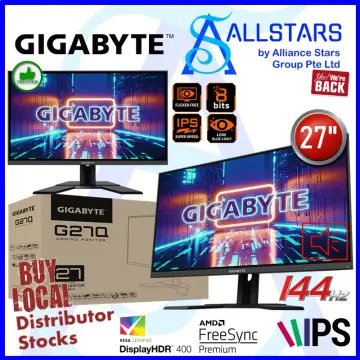 GIGABYTE G27Q 27 144Hz 1440P Gaming Monitor, 2560 x 1440 IPS Display, 1ms  Response Time, 92% DCI-P3, VESA HDR400, FreeSync Premium, DisplayPort 1.2