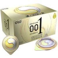 Olo ถุงยางอนามัยแบบบาง 0.01 มม. (1กล่องสีทอง 10ชิ้น) 0.01 มม. 001 ถุงยางบาง ถุงยางผิวเรียบ บางเหมือนไม่ได้ใส่ ( ราคาถูก / ส่ง )