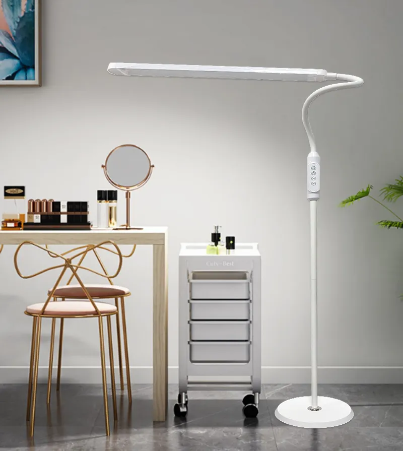 2023 LED Floor Lamp 360° Adjustable Silicone Hose Dimmable Light