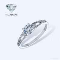 Malai Gems แหวนเพชร แหวนเพชรชู เงินแท้ 925 เคลือบทองคำขาว ประดับเพชรสวิส CZ รุ่น 151-1Rl56800-C แถมกล่อง แหวนเงินแท้