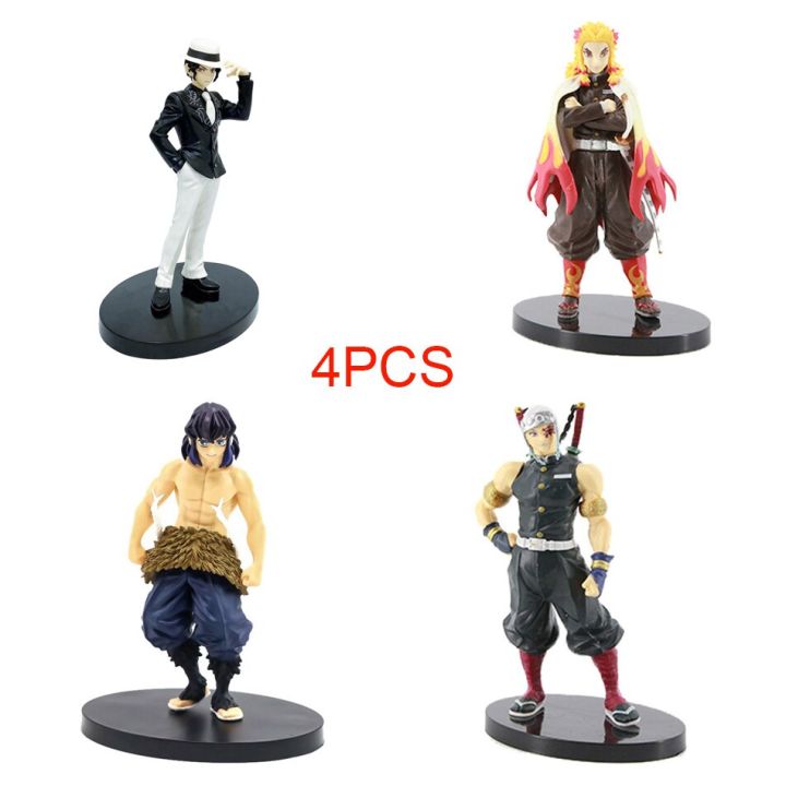 15cm-อะนิเมะใหม่ล่าสุด4ชิ้น-demon-slayer-kimetsu-no-yaiba-figure-kamado-nezuko-หุ่นตุ๊กตาคอลเลกชั่นของเล่นพีวีซีของขวัญ