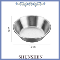 SHUNSHEN ถ้วยจานชามเครื่องปรุงสแตนเลสสตีลอาหารเรียกน้ำย่อยจานเครื่องเทศ4ขนาด