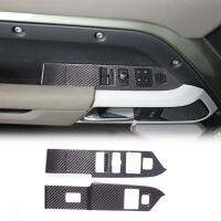 Dry Carbon Fiber Window Lift Switch Frame Cover Trim for 90 2020-2023 LHD Interior Accessories