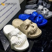 New Summer Personalized Skull Slides for Women Men Soft EVA Could Slipper Flat Unisex Beach Sandals Casual Couple Fun Flip Flops House Slippers