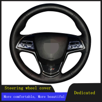 Car Steering Wheel Cover Braid Wearable Genuine Leather For Cadillac ATS ATS-L 2013-2019 CTS 2014-2017 ELR 2014-2018